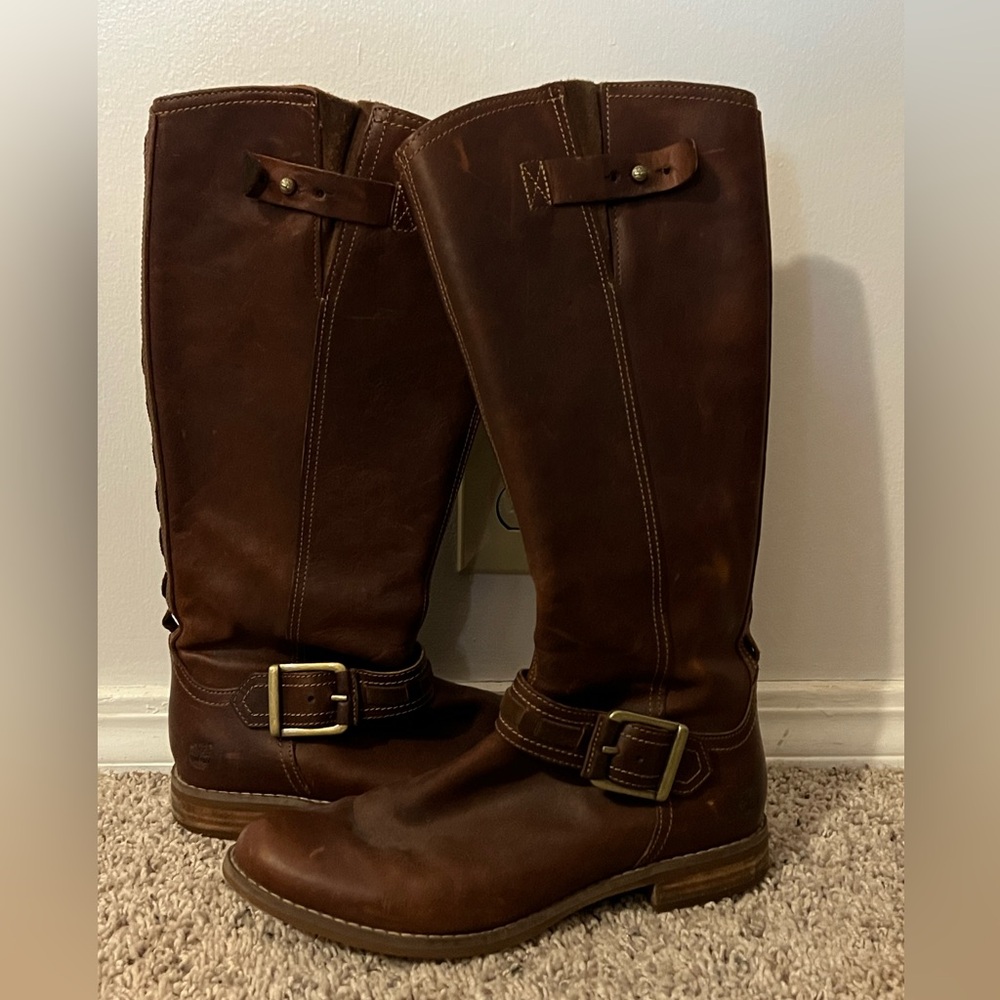 Timberland EK Savin Hill Tall Shaft Brown Women's Riding Boots - 9.5